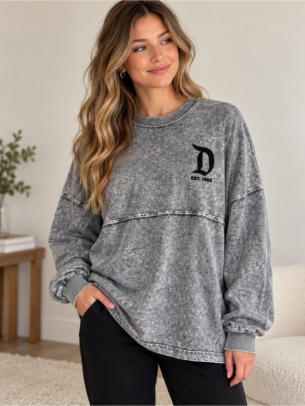 Disneyland Resort Acid Wash Oversized Sweatshirt | Size M